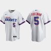 Fantastic Atlanta Braves #5 Freddie Freeman White Men's Nike 2021 City Connect Replica MLB Jersey