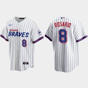Premium Atlanta Braves #8 Eddie Rosario White Men's Nike 2021 City Connect Replica MLB Jersey