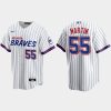 Premium Atlanta Braves #55 Ghris Martin White Men's Nike 2021 City Connect Replica MLB Jersey