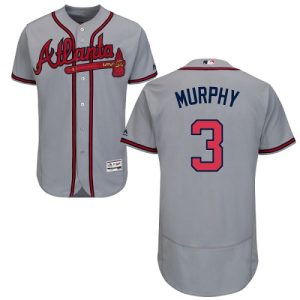Premium Braves #3 Dale Murphy Grey Flexbase Authentic Collection Stitched MLB Jersey