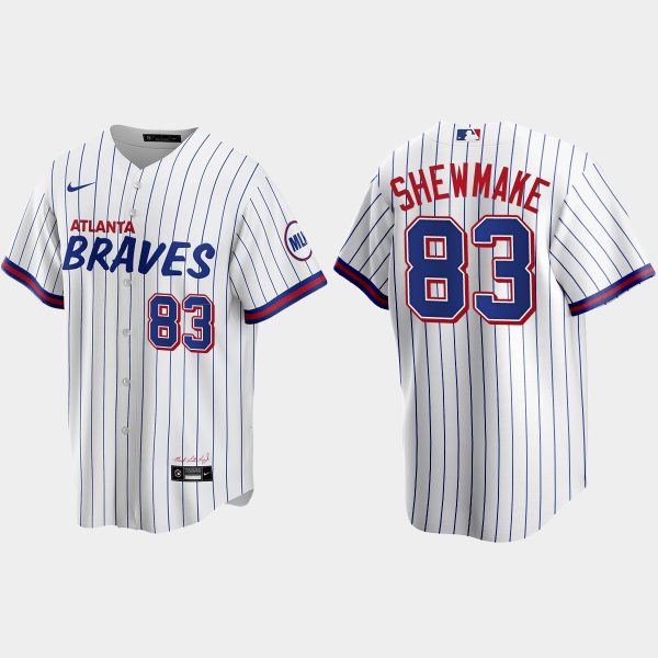 HighQuality Atlanta Braves #83 Braden Shewmake White Men's Nike 2021 City Connect Replica MLB Jersey