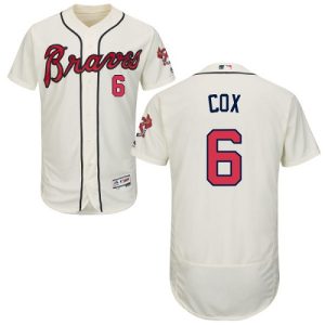 Premium Braves #6 Bobby Cox Cream Flexbase Authentic Collection Stitched MLB Jersey