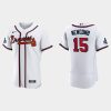 Delightful Atlanta Braves #15 Sean Newcomb Men's Nike 2021 World Series Champions Patch MLB Authentic Player Jersey   White