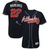 Fantastic Braves #22 Nick Markakis Navy Blue Flexbase Authentic Collection Stitched MLB Jersey