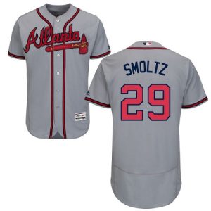 Premium Braves #29 John Smoltz Grey Flexbase Authentic Collection Stitched MLB Jersey