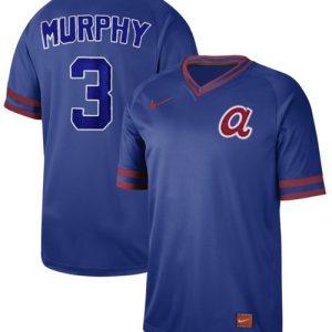 Exceptional Nike Braves #3 Dale Murphy Royal Authentic Cooperstown Collection Stitched MLB Jersey