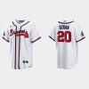 Premium Atlanta Braves #20 Marcell Ozuna Men's Nike 2021 World Series Champions Patch MLB Game Jersey   White