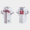 HighQuality Atlanta Braves #12 Jorge Soler Men's Nike 2021 World Series Champions Patch MLB Game Jersey   White
