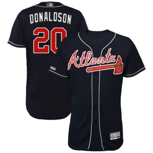 Premium Braves #20 Josh Donaldson Navy Blue Flexbase Authentic Collection Stitched MLB Jersey