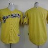 Outstanding Brewers Blank Yellow Alternate Cool Base Stitched MLB Jersey