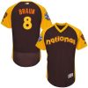 Delightful Brewers #8 Ryan Braun Brown Flexbase Authentic Collection 2016 All Star National League Stitched MLB Jersey