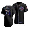 Fantastic Chicago Cubs #73 Adbert Alzolay Men's Nike Iridescent Holographic Collection MLB Jersey   Black