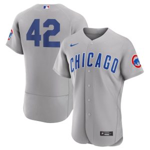 Amazing Chicago Cubs 2023 Jackie Robinson Day Gray Men's Nike Authentic Jersey