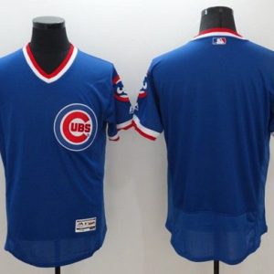Fantastic Cubs Blank Blue Flexbase Authentic Collection Cooperstown Stitched MLB Jersey