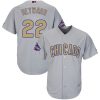 Amazing Cubs #22 Jason Heyward Grey 2017 Gold Program Cool Base Stitched MLB Jersey