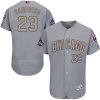 Premium Cubs #23 Ryne Sandberg Grey Flexbase Authentic 2017 Gold Program Stitched MLB Jersey