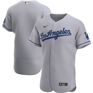 Delightful Los Angeles Dodgers Men's Nike Gray Road 2020 Authentic Official Team MLB Jersey