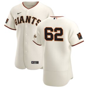 Superb San Francisco Giants #62 Logan Webb Men's Nike Cream Home 2020 Authentic 20 at 24 Patch Player MLB Jersey