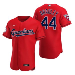 Impressive Cleveland Guardians #44 Bobby Bradley Red Men's Nike 2022 Authentic Alternate MLB Jersey