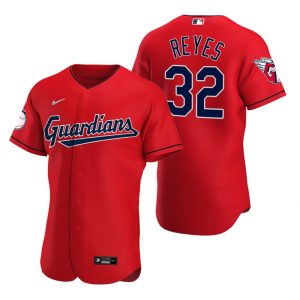 Superb Cleveland Guardians #32 Franmil Reyes Red Men's Nike 2022 Authentic Alternate MLB Jersey