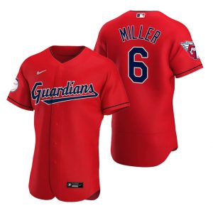 Outstanding Cleveland Guardians #6 Owen Miller Red Men's Nike 2022 Authentic Alternate MLB Jersey