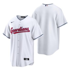 Stunning Cleveland Guardians Blank White Men's Nike 2022 Replica Home MLB Jersey