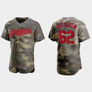 Exceptional Cleveland Guardians #62 Nick Wittgren Men's Nike 2021 Armed Forces Day Authentic MLB Jersey  Camo