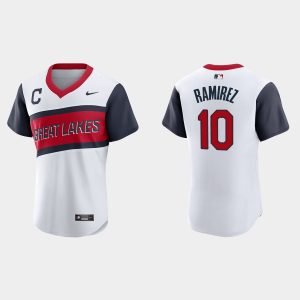 Amazing Cleveland Guardians #10 Harold Ramirez Men's Nike White 2021 Little League Class Authentic MLB Jersey