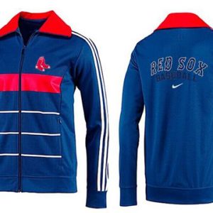Amazing MLB Boston Red Sox Zip Jacket Blue_3