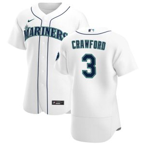 HighQuality Seattle Mariners #3 J.P. Crawford Men's Nike White Home 2020 Authentic Player MLB Jersey