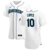 Outstanding Seattle Mariners #10 Tim Lopes Men's Nike White Home 2020 Authentic Player MLB Jersey