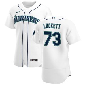 Premium Seattle Mariners #73 Walker Lockett Men's Nike White Home 2020 Authentic Player MLB Jersey