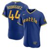 Outstanding Seattle Mariners #44 Julio Rodriguez Men's Nike Royal 2023 City Connect Authentic Player Jersey