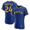Delightful Seattle Mariners #24 Ken Griffey Jr. Men's Nike Royal 2023 City Connect Authentic Player Jersey