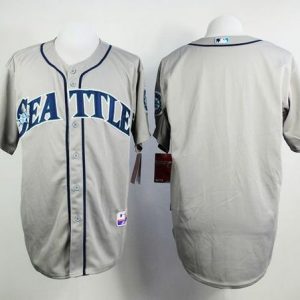 Amazing Mariners Blank Grey Cool Base Stitched MLB Jersey