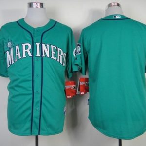 HighQuality Mariners Blank Green Alternate Cool Base Stitched MLB Jersey