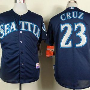 Impressive Mariners #23 Nelson Cruz Navy Blue Cool Base Stitched MLB Jersey