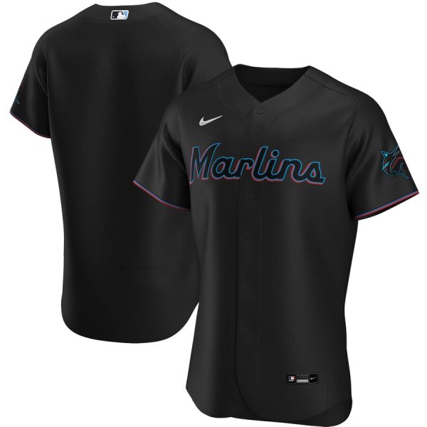 Premium Miami Marlins Men's Nike Black Alternate 2020 Authentic MLB Jersey