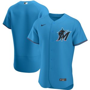 Outstanding Miami Marlins Men's Nike Blue Alternate 2020 Authentic Team MLB Jersey
