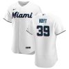 Impressive Miami Marlins #39 James Hoyt Men's Nike White Home 2020 Authentic Player MLB Jersey