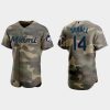 Exceptional Miami Marlins #14 Adam Duvall Men's Nike 2021 Armed Forces Day Authentic MLB Jersey  Camo