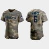 Amazing Miami Marlins #6 Starling Marte Men's Nike 2021 Armed Forces Day Authentic MLB Jersey  Camo