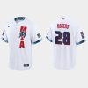 Exceptional Miami Marlins #28 Trevor Rogers 2021 MLB All Star Game Fan's Version White Jersey
