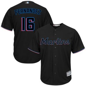 Delightful marlins #16 Jose Fernandez Black New Cool Base Stitched MLB Jersey