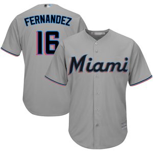 Delightful marlins #16 Jose Fernandez Grey New Cool Base Stitched MLB Jersey
