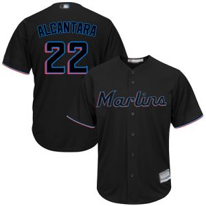 Amazing marlins #22 Sandy Alcantara Black New Cool Base Stitched MLB Jersey