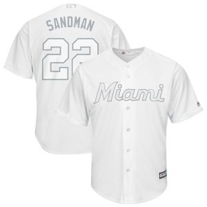 Premium marlins #22 Sandy Alcantara White Sandman Players Weekend Cool Base Stitched MLB Jersey