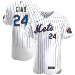 Delightful New York Mets #24 Robinson Cano Men's Nike White Home 2020 Authentic Player MLB Jersey