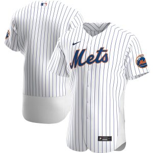Outstanding New York Mets Men's Nike White Home 2020 Authentic Official Team MLB Jersey