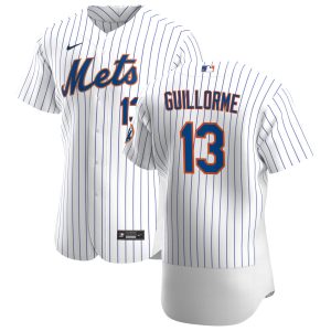 Stunning New York Mets #13 Luis Guillorme Men's Nike White Home 2020 Authentic Player MLB Jersey